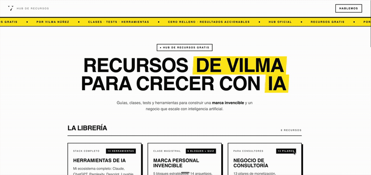Recorrido por el hub de recursos interactivos